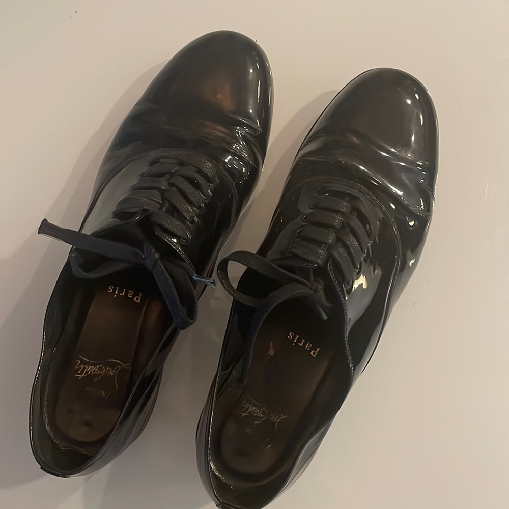 Christian Louboutin black patent oxford